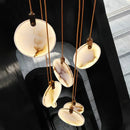 Axyaa Round Copper LED Chandeliers - Luxury Villa Lighting Fixtures