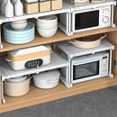 Axyaa Adjustable Closet Storage Organizer Shelf Stackable Rack