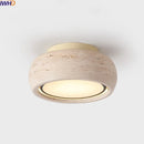 Axyaa Yellow Travertine LED Ceiling Lamp for Home Decor