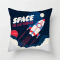 Cartoon Spacecraft Astronaut Rocket Pillowcase for Home Decor - Axyaa