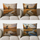 Autumn Windmill Pathway Decorative Pillow Cover by Axyaa - Sofa Bedroom Car Cushion Cover