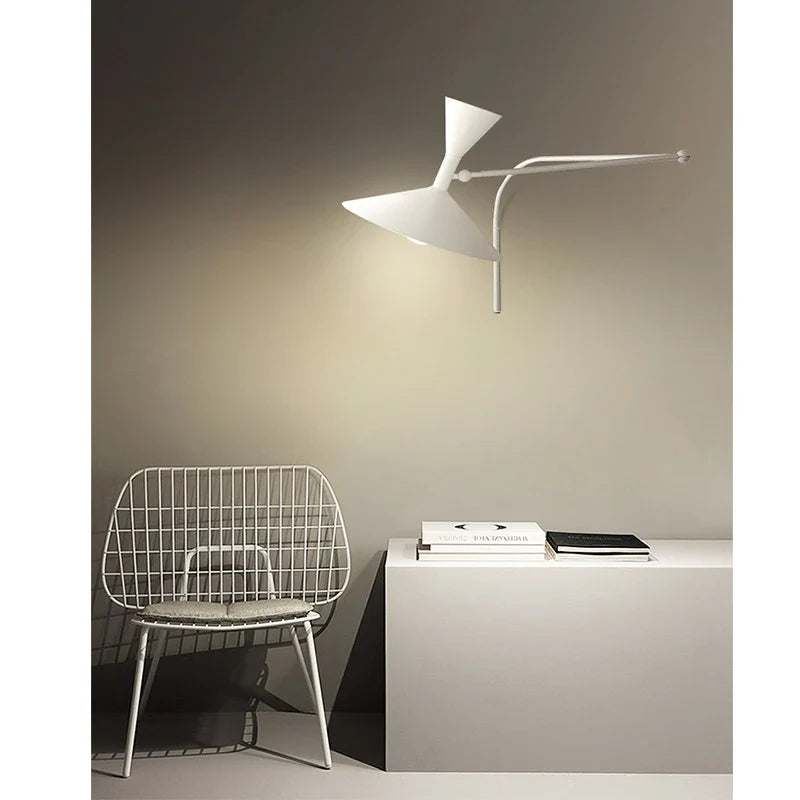 Axyaa Rotating Horn Wall Lamp for Living Room Sofa Bedroom Rocker Bedside