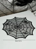 Axyaa Halloween Spider Web Lace Placemats for Gothic Party Table Decor