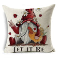 Axyaa Cartoon Christmas Linen Pillowcase Decoration 45cm*45cm, Perfect Gift for Home