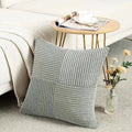 Axyaa Boho Patchwork Corduroy Striped Throw Pillow Covers for Home Decor
