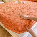Axyaa Winter Flannel Fleece Bed Sheet - Double Bed Coral Fleece Fitted Sheet