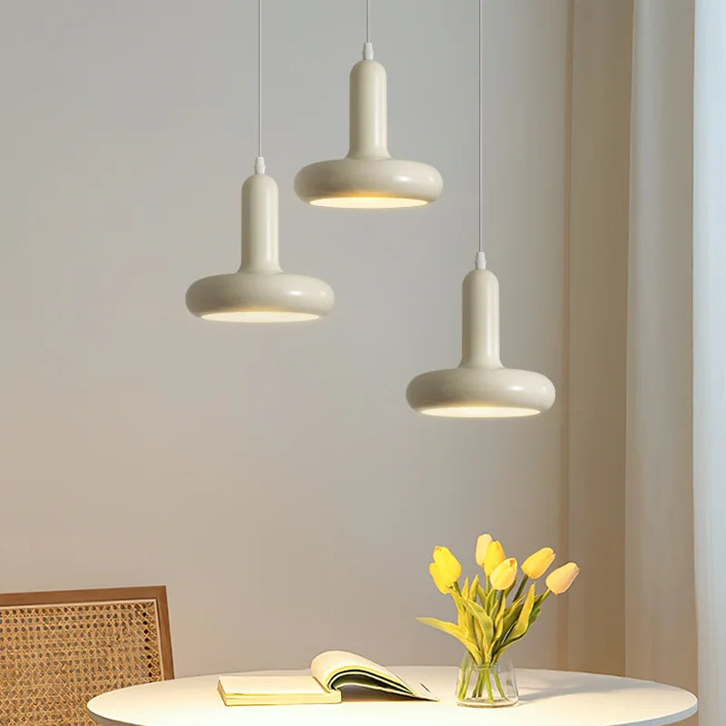 Axyaa Retro White Pendant Chandelier for Dining Room and Bedroom