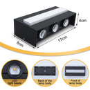 Axyaa Black LED Wall Light - Modern Indoor Outdoor Waterproof Sconce