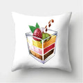 Axyaa Cupcake Pattern Decorative Cushion Cover Sofa Throw Pillowcase