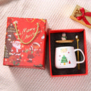 Axyaa Santa Claus Ceramic Mug Cup Set - Christmas Gift Cold Coffee Milk Drinkware