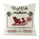 Axyaa Christmas Linen Square Pillow Case 45X45CM