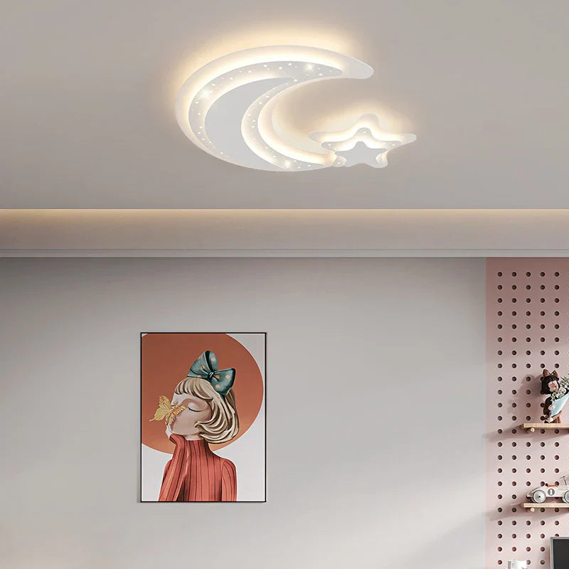 Axyaa Star Moon LED Ceiling Lights for Living Room Bedroom