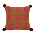 Axyaa Christmas Velvet Embroidered Cushion Cover for Festive Home Decor