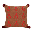 Axyaa Christmas Velvet Embroidered Cushion Cover for Festive Home Decor