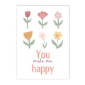Axyaa Sun Wildflowers Rainbow Nursery Wall Art Print