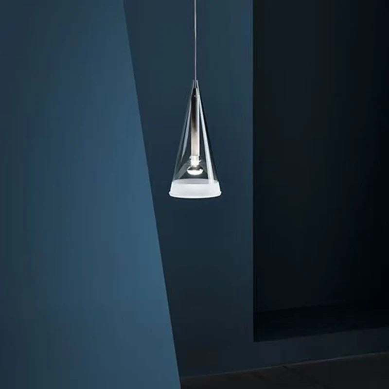 Axyaa Modern Glass Chandelier Pendant Light for Kitchen Island, Bedroom & Restaurant