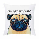 Axyaa Painted Dog Decorative Soft Sofa Bed Pillow Cover in Cartoon Puppy Design