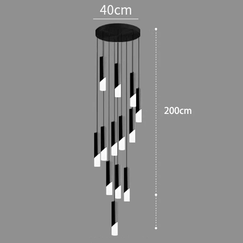 Axyaa Staircase Chandeliers LED Pendant Light for Modern Home Decor