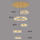 Axyaa Modern Light Luxury Staircase Pendant Lights for Living Room and Indoor Lighting