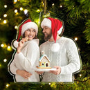 Axyaa Custom Acrylic Photo Ornament Couple Gift Personalized Christmas Family Decor