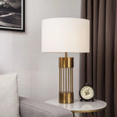 Axyaa Gold Iron Table Lamp for Modern Spaces: Bedroom, Living Room, Study Room
