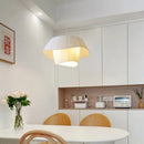 Axyaa Cream Fabric Ceiling Chandelier: Nordic Romantic Lighting for Home, Restaurant or Attic
