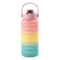Axyaa Gradient Color Sports Water Bottle with Straw and Handle