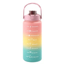 Axyaa Gradient Color Sports Water Bottle with Straw and Handle
