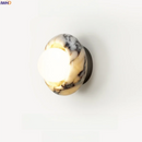 Axyaa Circular Marble LED Wall Lamp Modern Nordic Interior Lighting
