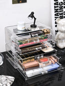 Axyaa Clear Acrylic Makeup Organizer Drawer Stackable Storage Jewelry Box
