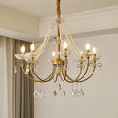 Axyaa Crystal LED Chandelier: Luxurious Lighting for Living Room with E14 LEDs