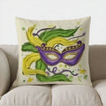 Axyaa Purple Mask Feather Pillow Cover for Sofa Bedroom Car