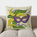 Axyaa Purple Mask Feather Pillow Cover for Sofa Bedroom Car