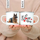 Axyaa Enamel Mug: Custom Print with Logo, Text & Photo, 350ml Office Water Cup