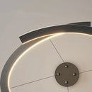 Axyaa LED Ceiling Chandelier - White/Black Modern Home Lighting for Living Room, Bedroom, Dining Room