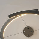 Axyaa LED Ceiling Chandelier White/Black Modern Home Lighting for Living Room & Bedroom