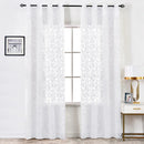 Axyaa Floral Jacquard Grommet Curtain for Home Decoration