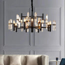 Axyaa Crystal Chandelier Pendant Light for Living and Dining Room