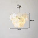 Axyaa Glass Chandeliers: Round LED Vintage Pendant Light for Dining Room & Kitchen