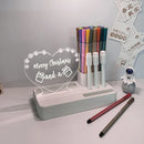 Axyaa Luminous Led Night Lights Acrylic Message Board Calendar Desktop Memo Prompt