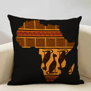 Axyaa Geometric Africa Pattern Sofa Pillow Cover Linen Cushion Case African Decor