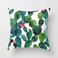 Axyaa Cactus Flower Succulent Plant Pillow Cover - Home Decorative Cushion Cover