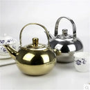 Axya Stainless Steel Gold Teapot with Tea Infuser Filter - Large Capacity & Elegant Design