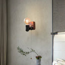 Axyaa Dark Wood Wall Lamp for Bedroom Stairs Dining Room Lighting