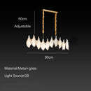 Axyaa French Crystal Chandelier: Misty Artistic Lighting Fixture for Elegant Living Spaces