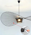 Axyaa Vintage Black Rattan LED Pendant Lamp - Home Ceiling Chandelier