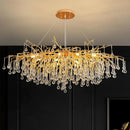 Axyaa Black Crystal Raindrop Chandelier for Elegant Living Space