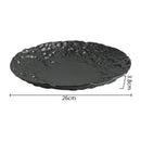 Axyaa Stone Pattern Ceramic Dinner Plate Set - Restaurant Tableware