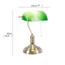 Axyaa Green Glass LED Table Lamp with Pull Switch for Home Decor