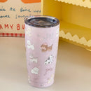 Axyaa Puppy Stainless Steel Thermos Tumbler with Straw - 500ML Thermal Drinkware Bottle